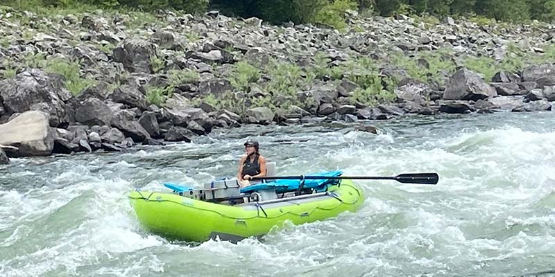 Solo rafting photo provided by Sami Riggs