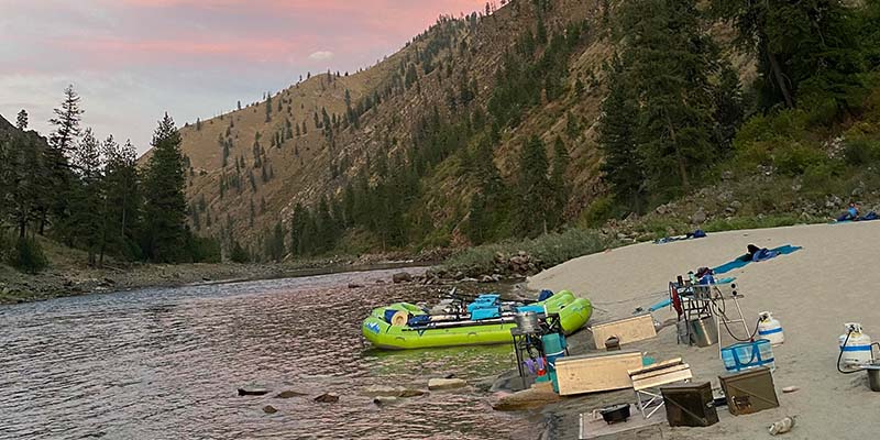 River rafting campsite photo provided by Sami Riggs